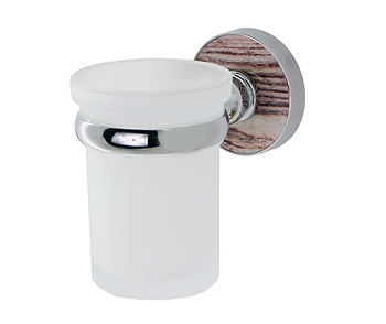 Подстаканник одинарный Regen, 7х10х11,1 см, хром и белый, K-6928