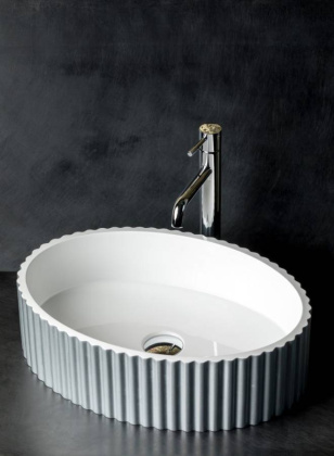 Раковина Canale рифл глянец серебро Раковина Canale рифл глянец серебро