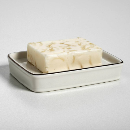 Мыльница Rossel, 11х2х7,7 см, белая, K-5729