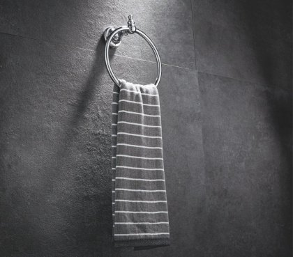 Полотенцедержатель в форме полукольца удлиненный, RG1106 Rose, Хром