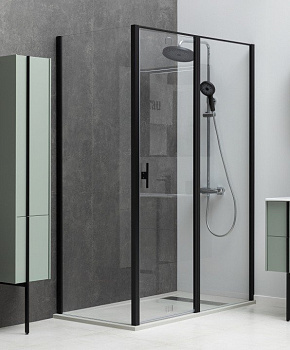 Душевой уголок Allen Brau Priority 100x80 3.31030.BBA + 3.31042.BBA черный браш Душевой уголок Allen Brau Priority 100x80 3.31030.BBA + 3.31042.BBA черный браш