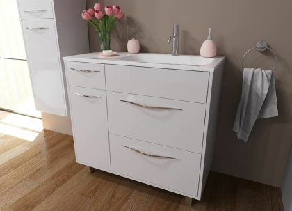 Комплект мебели Barcelona 900х450 правосторонний напольный 3 ящика 1 дверь (ШхГхВ) 898х446х860