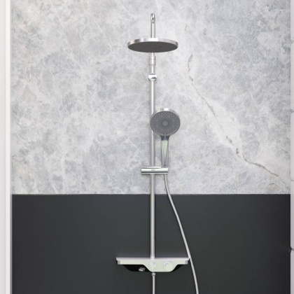 947730000 Apollo душевая система с ванно-душевым смесителем-полкой, Хром