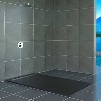 Душевой поддон RGW STМ-168G 80 x 160 см, прямоугольный, из искусственного камня, графит, 14202816-02