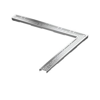 Декоративная решетка TECEdrainline "basic" нержавеющая сталь, глянец, для углового душевого канала 90°, 900 х 900