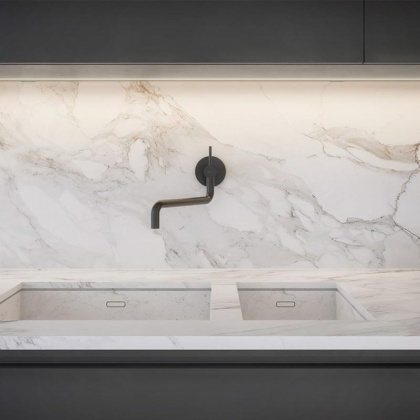 Смеситель для мойки скрытого монтажа OMNIRES Y Y1256BL (черный BLM)