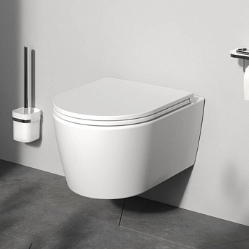 C8F1700MWSC Func подвесной унитаз 49 см FlashClean с сиденьем микролифт, бел мат C8F1700MWSC Func подвесной унитаз 49 см FlashClean с сиденьем микролифт, бел мат