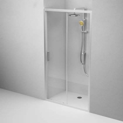 W90G-110-1-195MT Gem Solo Дверь душевая 110х195, стекло прозрачное, профиль матовый Хром