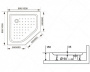 Душевой поддон 100*100 RGW LUX/TN-TR /Трапеция Ø 90 мм  (для PA-86)