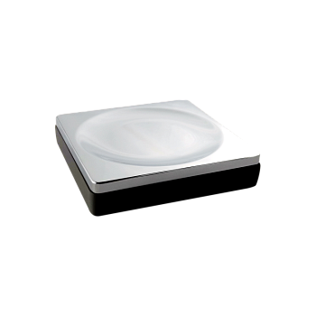 Мыльница квадратная черный-хром 10960-B-CR Boheme