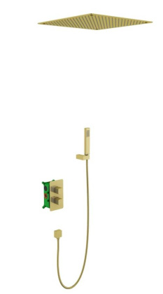 Душевая система Timo Petruma SX-5029/17SM скрытого монтажа с термостатом, золото матовое Душевая система Timo Petruma SX-5029/17SM скрытого монтажа с термостатом, золото матовое