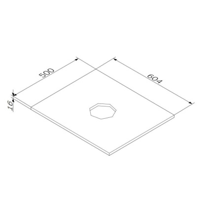 Столешница 60 см, белый матовый M8FST0600WM Столешница 60 см, белый матовый M8FST0600WM