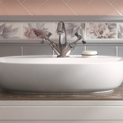 Смеситель для раковины MUSE вентильный с донным клапаном, хром глянец