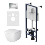 IS70251.901701 Инсталляция с клавишей ProC S глянец. Хром с подвесным унитазом Gem FlashClean с сид м/лифт