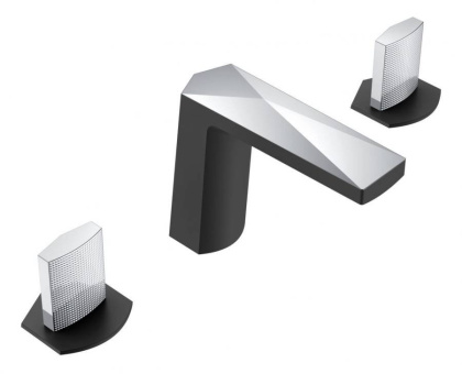 Смеситель врезной на 3отв. VENTURO черный-хром, ручка TOUCH Смеситель врезной на 3отв. VENTURO черный-хром, ручка TOUCH