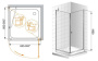 ELENA-W-A-1-90-P-Cr-L Душевой уголок