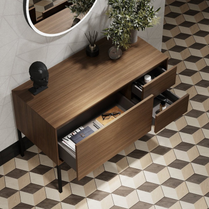 Тумба ATOLLO напольная,подвесная с ящиками 110, деревянная AT.110\WD