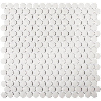Противоскользящая мозаика Penny Round White Antislip, Non-Slip