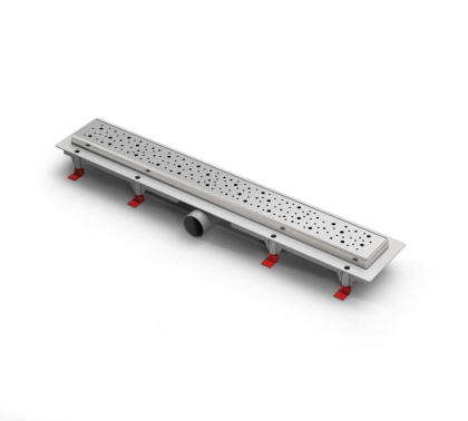 Душевой лоток 65 см Creto Points CRE-650 PN с решеткой, хром