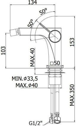 Смеситель для биде Paffoni Rock RO131ST