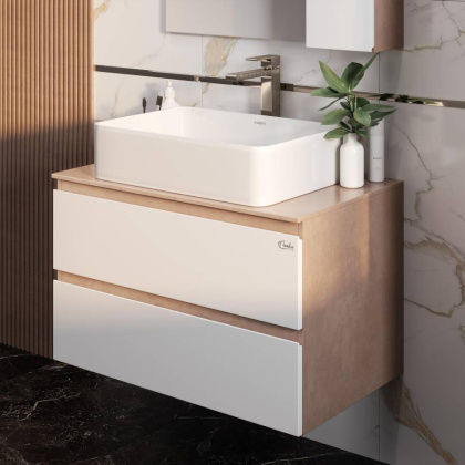 Столешница к тумбе Onika Алеста 80 камень светлый Столешница к тумбе Onika Алеста 80 камень светлый