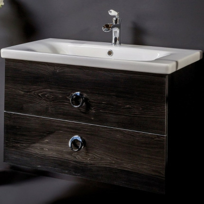 Тумба 80см*43,5 BLACK WOOD (керам.моноблок) 830-080-BW Boheme Тумба 80см*43,5 BLACK WOOD (керам.моноблок) 830-080-BW Boheme