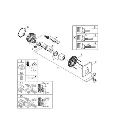 Смеситель однорычажный с переключателем на 2 положения, GROHE Eurocube, хром, (24062000)
 Смеситель однорычажный с переключателем на 2 положения, GROHE Eurocube, хром, (24062000)