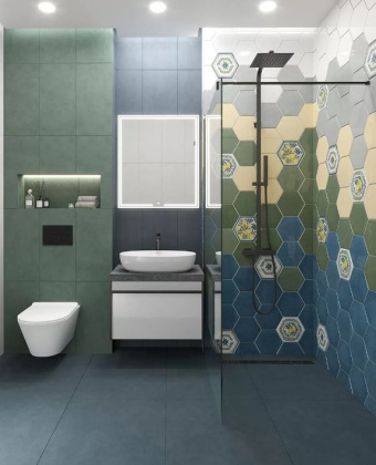 Чементо синий тёмный матовый обрезной 30x60x0,9