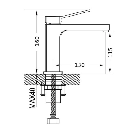 Смеситель для раковины Shevanik S99T S9901T