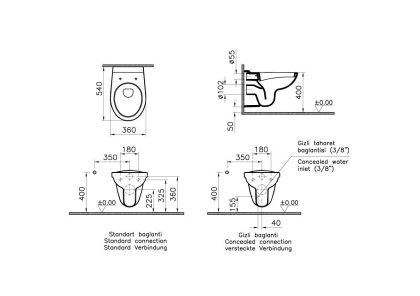 Унитаз подвесной VitrA Normus 6855B003-0101 белый