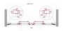 LUCE-BF-2-140-C-Cr Душевая дверь, Условный размер, мм:1400x1950 Габариты с диапазоном регулировок, мм:(1385-1415) 