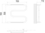 Полотенцесушитель Terminus М-образный с/п (1") 500х700