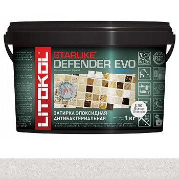 Затирка эпоксидная STARLIKE DEFENDER EVO, S.102 BIANCO GHIACCIO 1кг