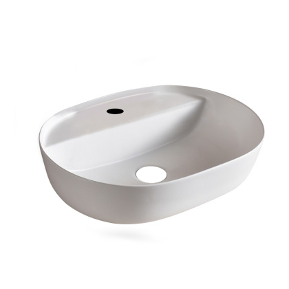 Умывальник накладной, овальный, белый матовый, Point Виктория 51, PN43066WM Умывальник накладной, овальный, белый матовый, Point Виктория 51, PN43066WM