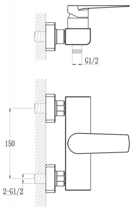CARIN Смеситель для душа, хром CAR-ESDM-CRM CARIN Смеситель для душа, хром CAR-ESDM-CRM
