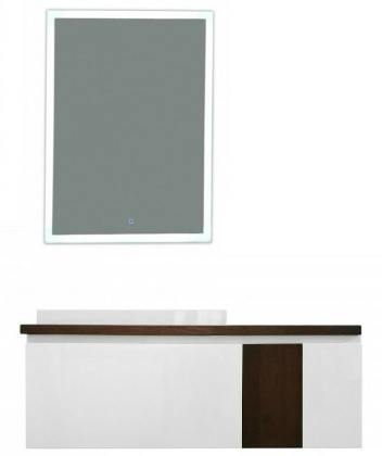 Комплект мебели подвесной Malibu 1400х500 левосторонний 2 ящика со вставкой массив (ШхГхВ) 1392х476х477 Комплект мебели подвесной Malibu 1400х500 левосторонний 2 ящика со вставкой массив (ШхГхВ) 1392х476х477