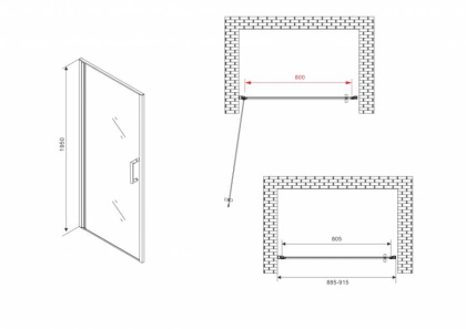 Душевая дверь ABBER Sonnenstrand AG04090