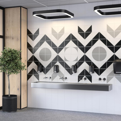 Керамический декор AZ\B009\5009 Теорема белый, серый (20см*20см*6,9мм) (10шт/0,4м2) Теорема 5, шт.