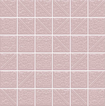 Мозаика 21027 Ла-Виллет розовый светлый 30,1*30,1*6,9(7шт/0,634м2), м2