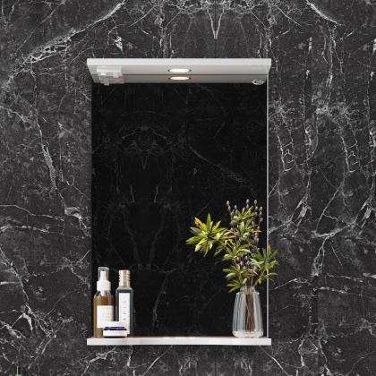 Зеркало Onika Коралл 45 белое, с подсветкой