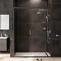 W90G-150-1-195BT Gem Solo Дверь душевая 150х195, стекло прозрачное, профиль Черный матовый