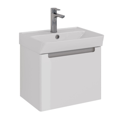 Тумба Lemark BUNO MINI 50см под 1 раковину, подвесная,1 ящик, цвет корпуса, фасада: Белый глянец Тумба Lemark BUNO MINI 50см под 1 раковину, подвесная,1 ящик, цвет корпуса, фасада: Белый глянец