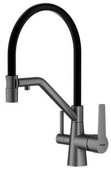 Смеситель Raglo для кухни со съемным гибким изливом, с магнитным фиксатором излива, с подключением фильтра питьевой воды R80.62.09