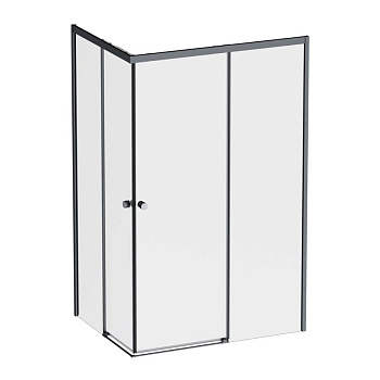 W94G-403-12090-BТ Душевое ограждение X-Joy Square Slide 120х90, Черный, прозрачное