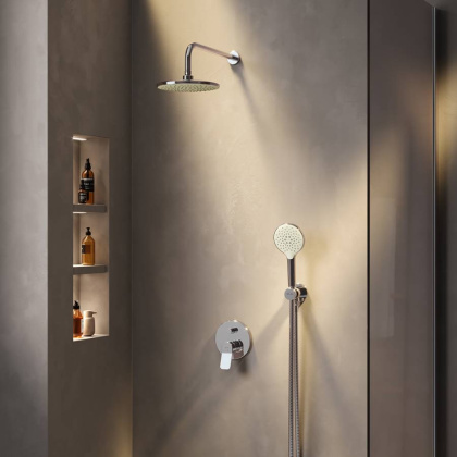 FP85A1RH20 X-Joy TouchReel, набор: Нажимной Смеситель д/в/душа, верхний душ 220 мм, держатель д/верхн.ду