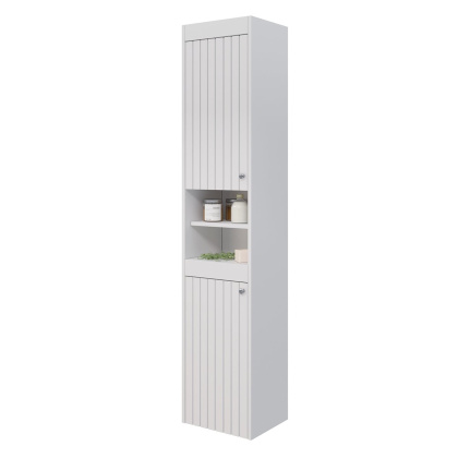 Пенал Lemark ROMANCE 35см подвесной/напольный, 2-х дверный, открывание лев/прав, цвет корпуса, фасада: Белый глянец