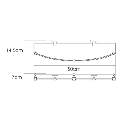 Rhin K-8744 Полка стеклянная Rhin K-8744 Полка стеклянная