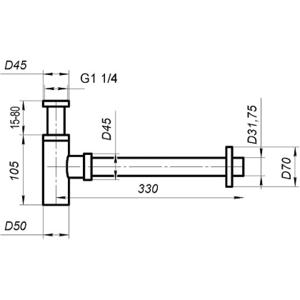 BB-SMT2-01 Сифон для раковины, хром BB-SMT2-01 Сифон для раковины, хром