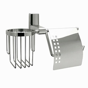 Держатель туалетной бумаги и освежителя Leine, 26,5х18,5х12 см, хром, K-5059