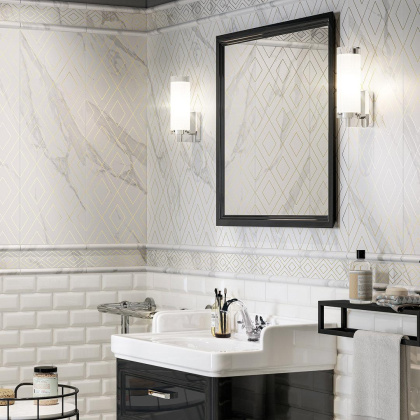 Бордюр SPA055R Алентежу Белый (30см*2,5см*19мм) (27шт/0,202м2) матовый, шт Бордюр SPA055R Алентежу Белый (30см*2,5см*19мм) (27шт/0,202м2) матовый, шт